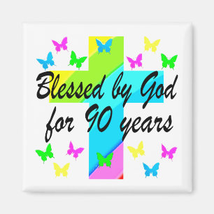 CHRISTLICHES 90. BIRTHTAGES PRAYER-DESIGN MAGNET