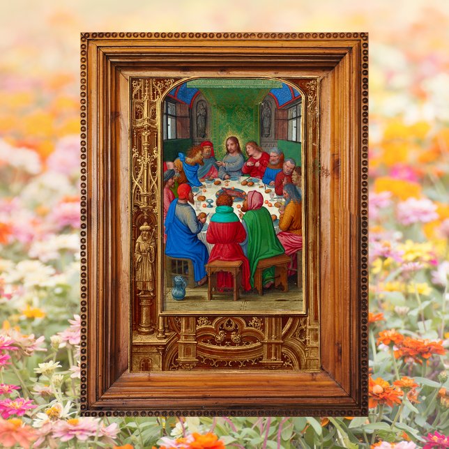 Christliches Abendmahl Jesus Eucharist das Osterfe Poster (Religious Christian Catholic The Last Supper Jesus Christ Eucharist Holy Communion Easter Poster)