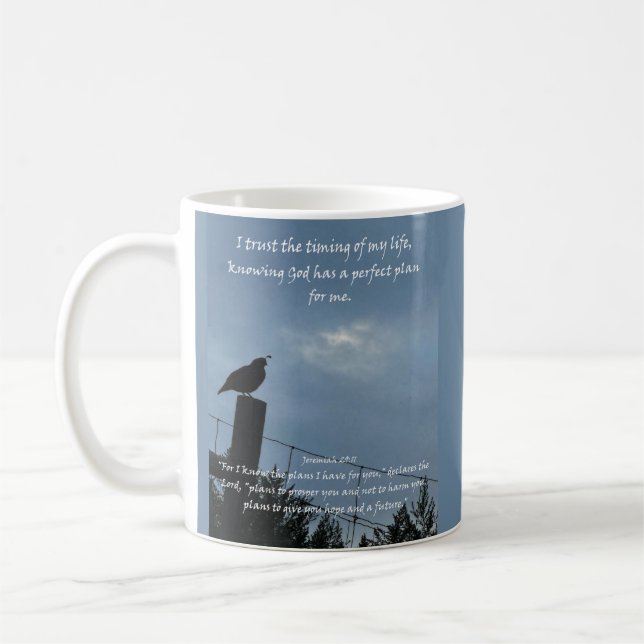 Christliches Affirmationsangebot und entsprechende Kaffeetasse (Links)