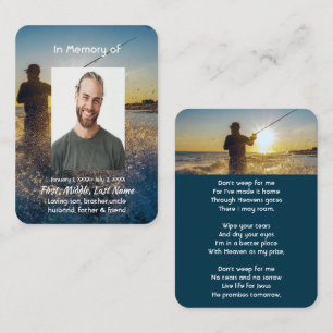 Christliches Andenken an Ocean Fly Fishing Angler Visitenkarte