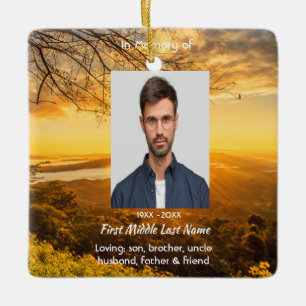 Christliches Andenken Golden Sunrise  Keramikornament