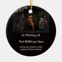 Christliches Andenken Motorrad Biker Keramik Ornament