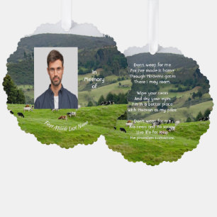 Christliches Andenken Rindvieh Farm Landschaft Ornament Karte
