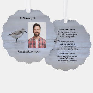 Christliches Andenken Sandpiper Strandvogel Ornament Karte