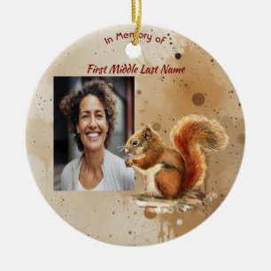 Christliches Andenken Süßes Rotes Eichhörnchen Keramik Ornament