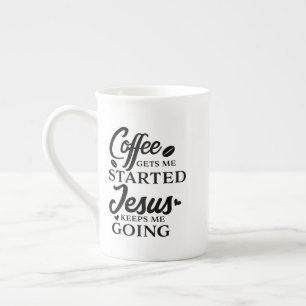Christliches Angebot Kaffee gibt mir Startskript Prozellantasse