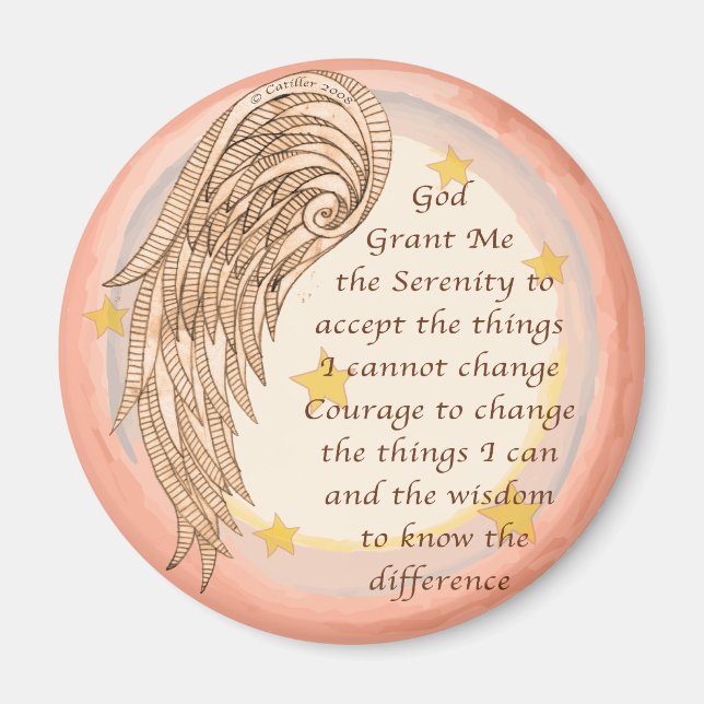 Christliches Angel-Serenity-Gebet Magnet (Vorne)
