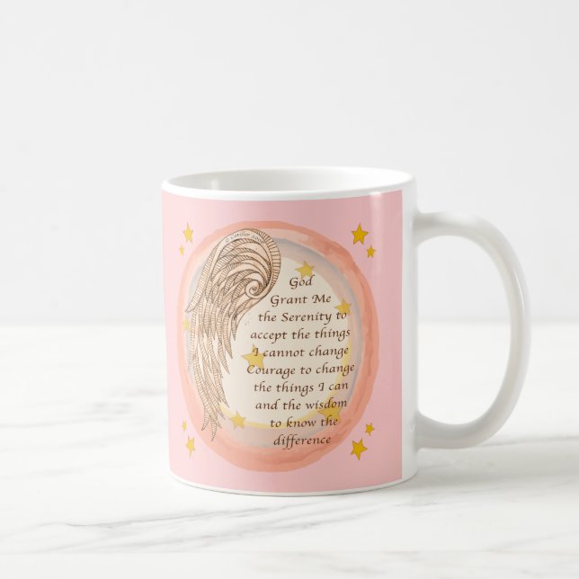Christliches Angel-Serenity-Gebet Tasse (Rechts)