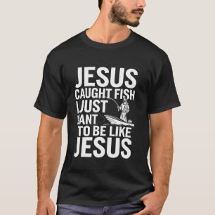 Christliches Angeldesign Jesus fing Fische, also i T-Shirt