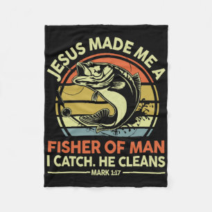 Christliches Angeln Jesus machte mich zum Menschen Fleecedecke