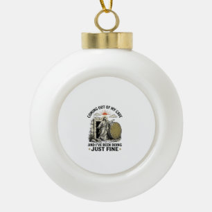 Christliches Auferstehungs-Shirt: Aus meiner Höhle Keramik Kugel-Ornament