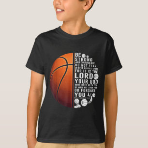 Christliches Basketball Deuteronomium 31 6 Glauben T-Shirt