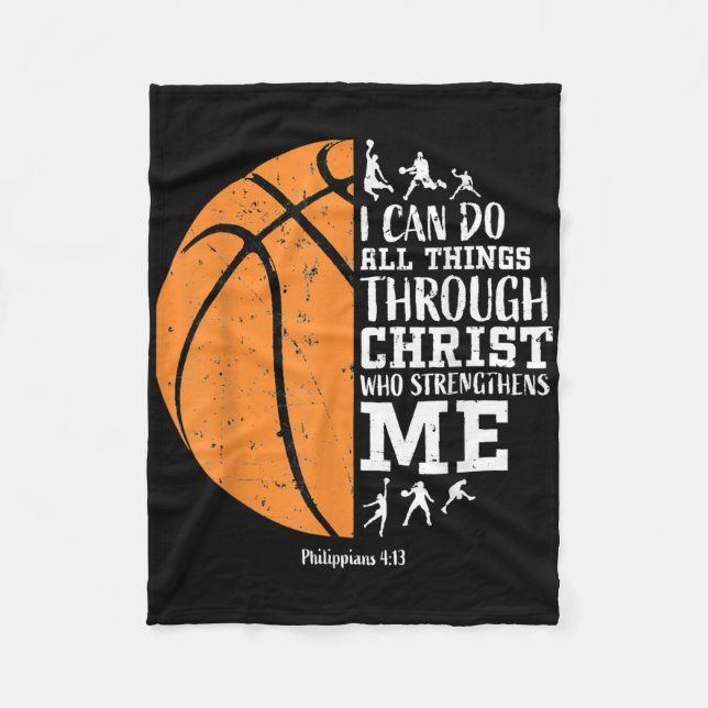Christliches Basketball-Geschenk für Männer, Junge Fleecedecke (Vorderseite)