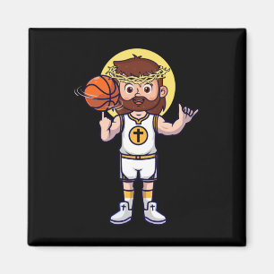 Christliches Basketball Jesus Christus Basketball Magnet