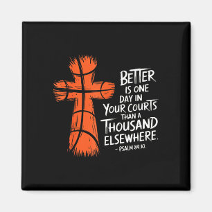 Christliches Basketball religiöser Bibelvers Psalm Magnet