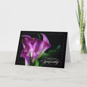 Christliches Beileid Scripture Lila Calla Lilies Karte
