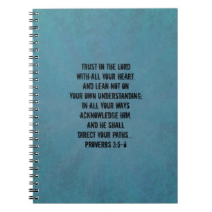 Christliches Bibel-Vers-Sprichwort-3:5 - 6 Notizblock