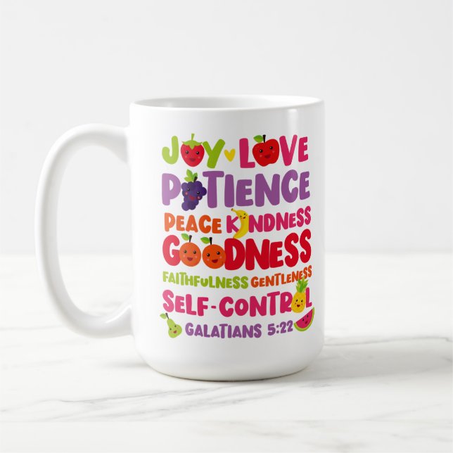 Christliches Bibelfrucht Kaffeetasse (Links)