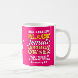 Christliches BLACK FEMALE BUSINESS OWNNESS Monogra Kaffeetasse