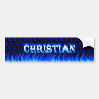 Christliches blaues Feuer- und Autoaufkleber