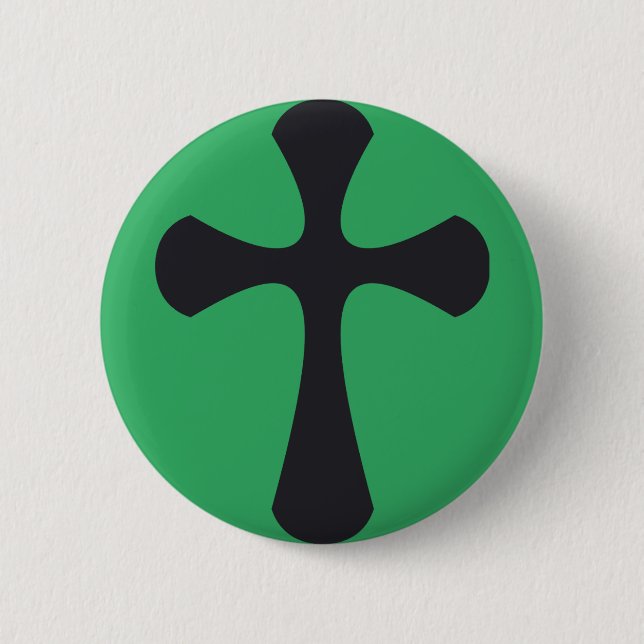 Christliches blaues Kreuz Button (Vorderseite)