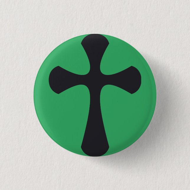 Christliches blaues Kreuz Button (Vorderseite)