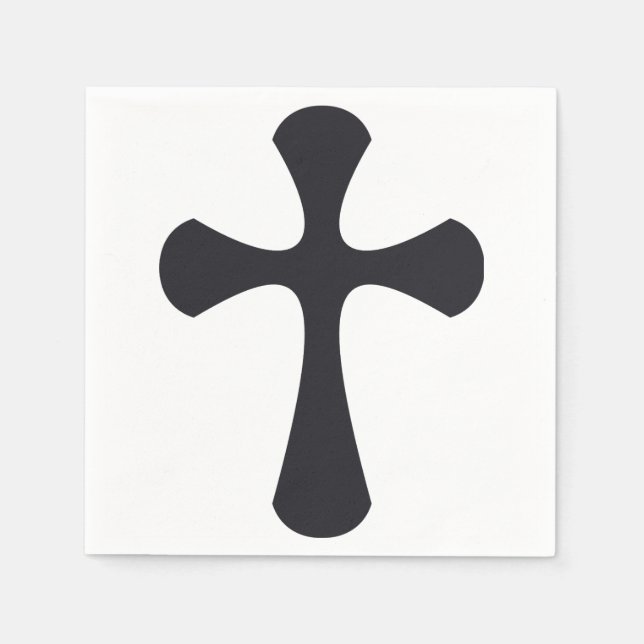 Christliches blaues Kreuz Serviette (Vorderseite)
