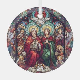 Christliches Bleiglas Ornament Aus Glas