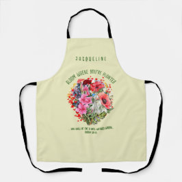 Christliches BLOOM, IN DEM SIE PLANTIERT SIND Schürze