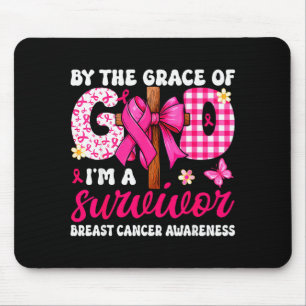 Christliches Brustkrebs-Band Durch Die Gnade Gotte Mousepad