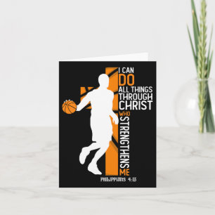 Christliches Bysketbyll Cross I kann alles tun Karte