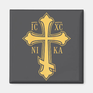 Christliches Byzantinisches Kreuz Ic Xc Nika - Jes Magnet