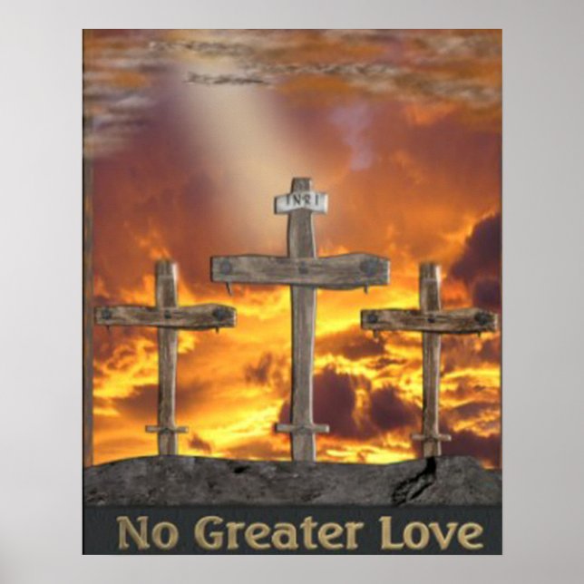 Christliches Calvary-Kunstposter Poster (Vorne)