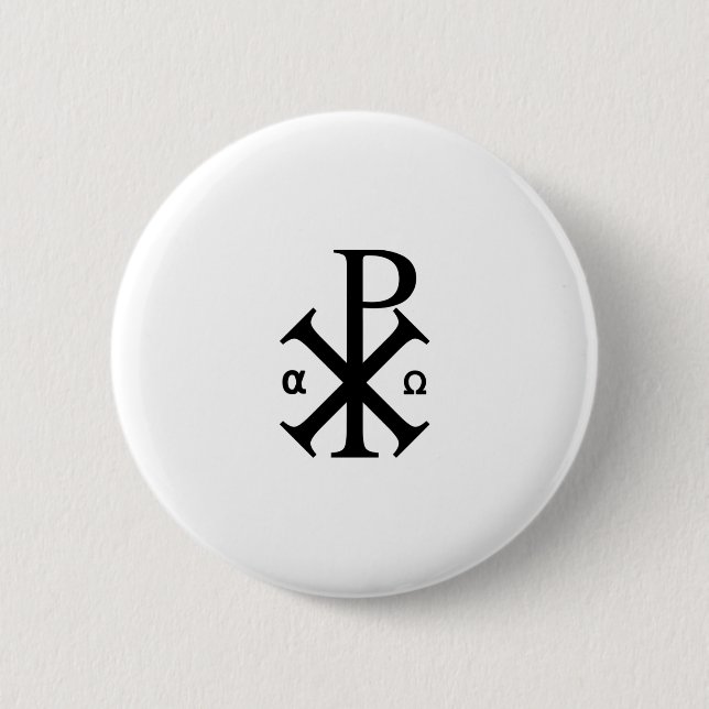 Christliches Chi-Rho-Symbol Button (Vorderseite)