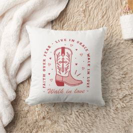 Christliches Country Girl zitiert rosa Cowgirl Sti Kissen