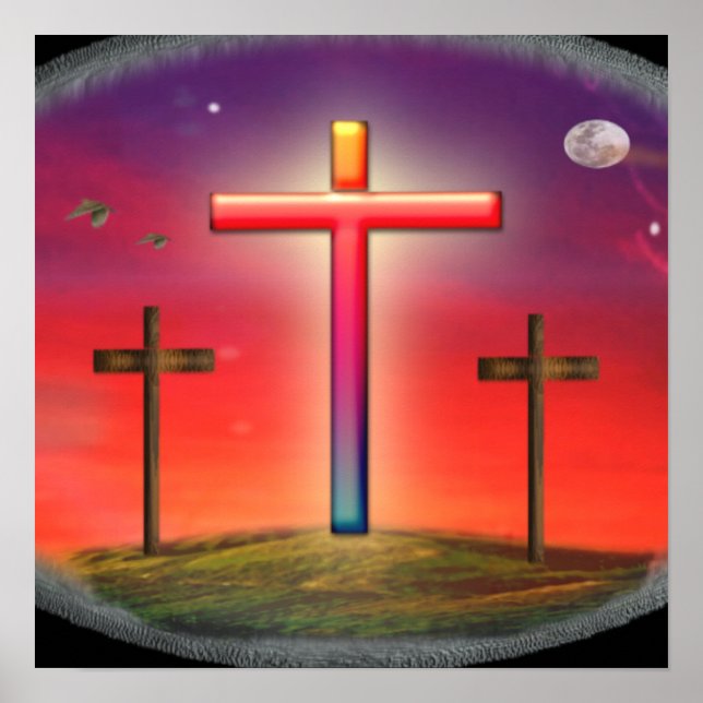 Christliches Cross Art Poster (Vorne)