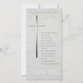 Christliches Cross Beileid Danke, dass Sie die Bri Dankeskarte