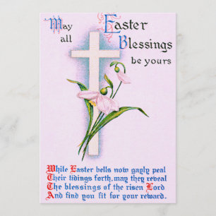Christliches Cross Oaster Lily Gedicht Einladung
