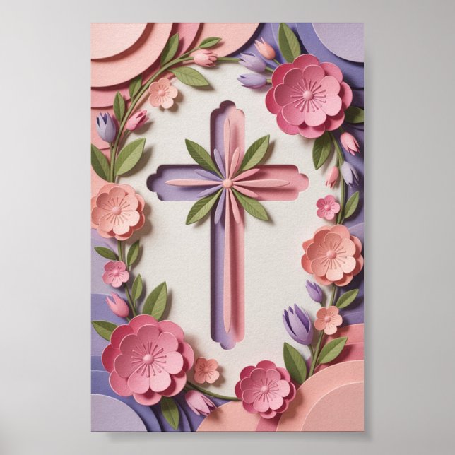 Christliches Cross Poster Print Ai Design (Vorne)