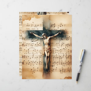 Christliches Crucifix Vintag Scrapbook