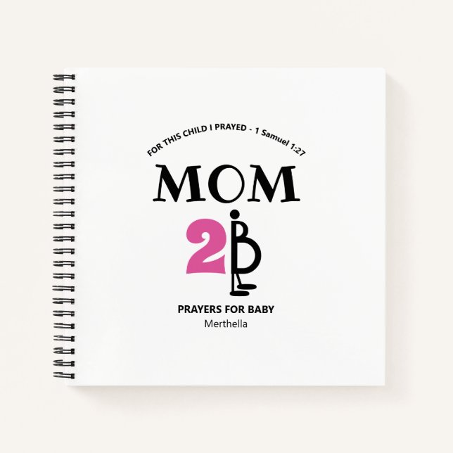 Christliches Custom Baby Prayers Predicancy Journa Notizbuch (Vorderseite)