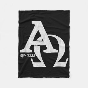 Christliches Design - Alpha und Omega die griechis Fleecedecke