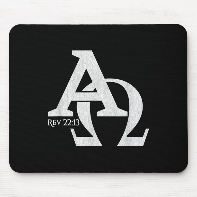 Christliches Design - Alpha und Omega die griechis Mousepad (Vorne)