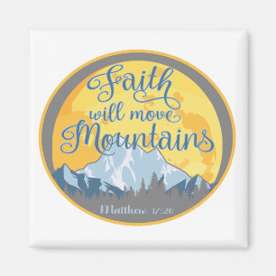 Christliches Design der Feith Move Mountains Magnet
