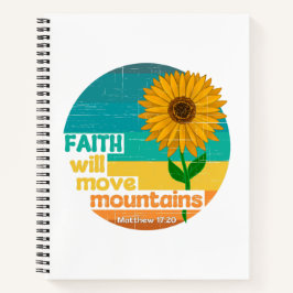 Christliches Design der Feith Move Mountains Notizbuch