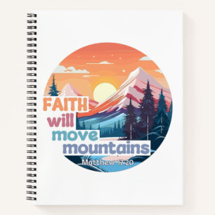 Christliches Design der Feith Move Mountains Notizbuch