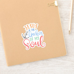 Christliches Design Jesus ist der Anker meines Sou Aufkleber