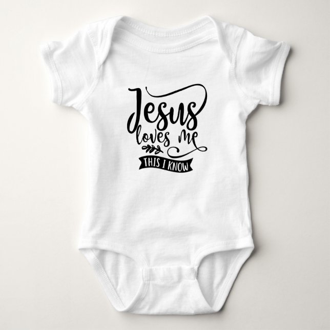 Christliches Design Jesus Liebe Baby Strampler (Vorderseite)