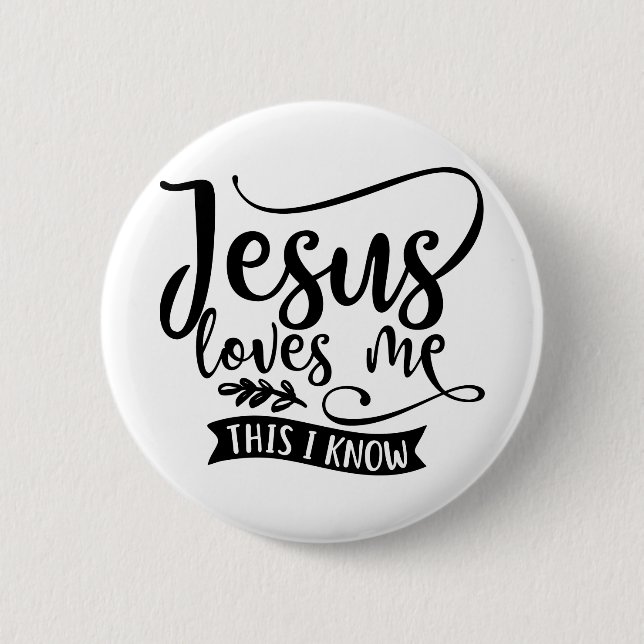 Christliches Design Jesus Lieben Button (Vorderseite)