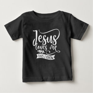 Christliches Design Jesus mich. Das weiß ich Baby T-shirt
